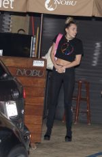 MILEY CYRUS at Nobu Restaurant in Malibu 01/11/2017