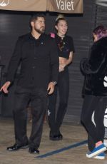MILEY CYRUS at Nobu Restaurant in Malibu 01/11/2017