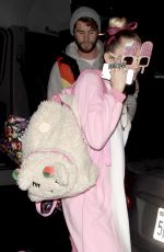 MILEY CYRUS Night Out in Los Angeles 01/12/2017