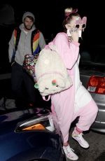 MILEY CYRUS Night Out in Los Angeles 01/12/2017