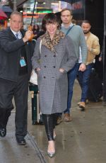 MILLA JOVOVICH Arrives at AOL Studios in New York 01/26/2017