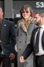MILLA JOVOVICH Arrives at Jimmy Kimmel Live in Los Angeles 01/24/2017