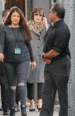 MILLA JOVOVICH Arrives at Jimmy Kimmel Live in Los Angeles 01/24/2017