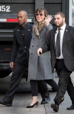 MILLA JOVOVICH Arrives at Jimmy Kimmel Live in Los Angeles 01/24/2017