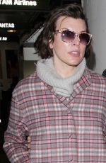 MILLA JOVOVICH at Los Angeles International Airport 01/20/2017