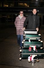 MILLA JOVOVICH at Los Angeles International Airport 01/20/2017