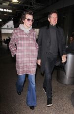 MILLA JOVOVICH at Los Angeles International Airport 01/20/2017