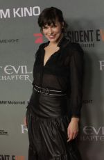 MILLA JOVOVICH at Resident Evil: The Final Chapter Premiere in Berlin 01/19/2017