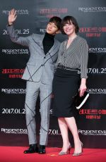 MILLA JOVOVICH at Resident Evil: The Final Chapter Press Conference in Seoul 01/13/2017