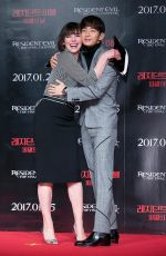 MILLA JOVOVICH at Resident Evil: The Final Chapter Press Conference in Seoul 01/13/2017