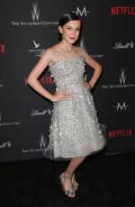 MILLIE BOBBY BROWN at Weinstein Company and Netflix Golden Globe Party in Beverly Hills 01/08/2017