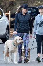 MINKA KELLY Walks Her Dog Out in Los Angeles 01/01/2017