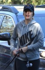 MINKA KELLY Walks Her Dog Out in Los Angeles 01/01/2017
