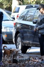 MINKA KELLY Walks Her Dog Out in Los Angeles 01/01/2017