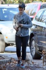 MINKA KELLY Walks Her Dog Out in Los Angeles 01/01/2017
