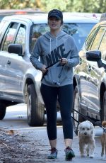 MINKA KELLY Walks Her Dog Out in Los Angeles 01/01/2017