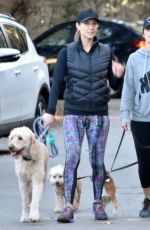 MINKA KELLY Walks Her Dog Out in Los Angeles 01/01/2017