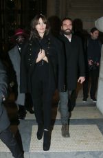 MONICA BELLUCCI Leaves Alexandre Vauthier Fashion Show in Paris 01/24/2017