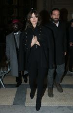MONICA BELLUCCI Leaves Alexandre Vauthier Fashion Show in Paris 01/24/2017