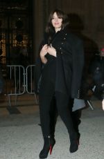 MONICA BELLUCCI Leaves Alexandre Vauthier Fashion Show in Paris 01/24/2017