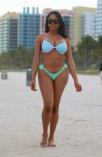 MORIAH MILLS in Bikini at a Beach in Miami 01/16/2017