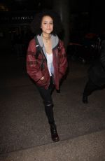 NATHALIE EMMANUEL at Los Angeles International Airport 01/16/2017