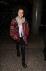 NATHALIE EMMANUEL at Los Angeles International Airport 01/16/2017