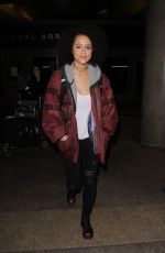 NATHALIE EMMANUEL at Los Angeles International Airport 01/16/2017