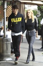 NICOLA PELTZ and Anwar Hadid Out in Beverly Hills 01/18/2017