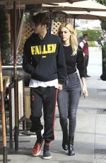 NICOLA PELTZ and Anwar Hadid Out in Beverly Hills 01/18/2017
