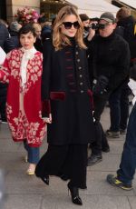 OLIVIA PALERMO Arrives at Schiapparelli Fashion Show in Paris 01/23/2017