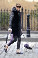 OLIVIA PALERMO Out with Her Dog in New York 01/19/2017
