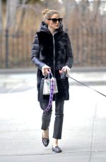 OLIVIA PALERMO Out with Her Dog in New York 01/19/2017