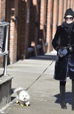 OLIVIA PALERMO Walks Her Dog Out in New York 01/06/2017