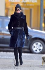 OLIVIA PALERMO Walks Her Dog Out in New York 01/06/2017