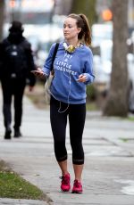 OLIVIA WILDE Out for Walk in Park Slope in New York 01/12/2017