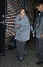 OPRAH WINFREY Arrives at Late Show with Stephen Colbert in New York 01/03/2017