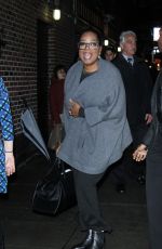OPRAH WINFREY Arrives at Late Show with Stephen Colbert in New York 01/03/2017