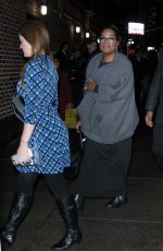 OPRAH WINFREY Arrives at Late Show with Stephen Colbert in New York 01/03/2017