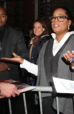 OPRAH WINFREY Arrives at CBS Studios in New York 01/03/2017