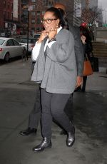 OPRAH WINFREY Arrives at CBS Studios in New York 01/03/2017
