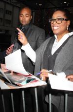 OPRAH WINFREY Arrives at CBS Studios in New York 01/03/2017