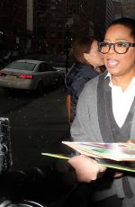 OPRAH WINFREY Arrives at CBS Studios in New York 01/03/2017