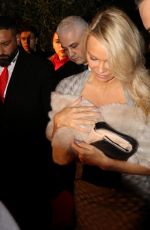 PAMELA ANDERSON Arrives at Lambertz Party in Cologne 01/30/2017