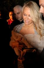 PAMELA ANDERSON Arrives at Lambertz Party in Cologne 01/30/2017