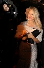 PAMELA ANDERSON Arrives at Lambertz Party in Cologne 01/30/2017