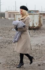 PAMELA ANDERSON at a Refugee Camp in Grande-synthe 01/25/2017