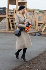 PAMELA ANDERSON at a Refugee Camp in Grande-synthe 01/25/2017