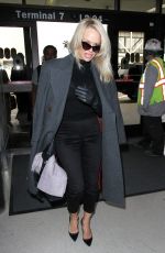 PAMELA ANDERSON at Los Angeles International Airport 01/18/2017