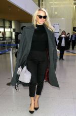 PAMELA ANDERSON at Los Angeles International Airport 01/18/2017